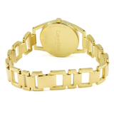 Buy Shop Calvin Klein Dainty White Dial Gold Steel Strap Watch for Women - K7L23546 USA Online