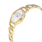 Buy Shop Calvin Klein Dainty White Dial Gold Steel Strap Watch for Women - K7L23546 USA Online
