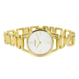 Buy Shop Calvin Klein Dainty White Dial Gold Steel Strap Watch for Women - K7L23546 USA Online