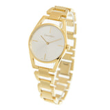 Buy Shop Calvin Klein Dainty White Dial Gold Steel Strap Watch for Women - K7L23546 USA Online