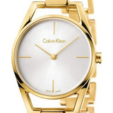 Buy Shop Calvin Klein Dainty White Dial Gold Steel Strap Watch for Women - K7L23546 USA Online