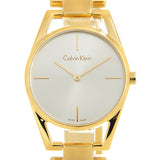 Buy Shop Calvin Klein Dainty White Dial Gold Steel Strap Watch for Women - K7L23546 USA Online