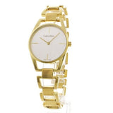 Buy Shop Calvin Klein Dainty White Dial Gold Steel Strap Watch for Women - K7L23546 USA Online