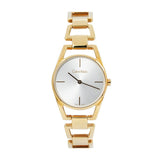 Buy Shop Calvin Klein Dainty White Dial Gold Steel Strap Watch for Women - K7L23546 USA Online