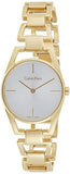Buy Shop Calvin Klein Dainty White Dial Gold Steel Strap Watch for Women - K7L23546 USA Online