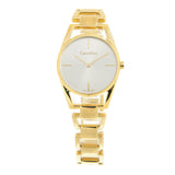 Buy Shop Calvin Klein Dainty White Dial Gold Steel Strap Watch for Women - K7L23546 USA Online
