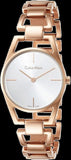 Buy Shop Calvin Klein Dainty White Dial Rose Gold Steel Strap Watch for Women - K7L23646 USA Online