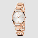 Buy Shop Calvin Klein Dainty White Dial Rose Gold Steel Strap Watch for Women - K7L23646 USA Online