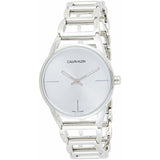 Buy Shop Calvin Klein Stately White Dial Silver Steel Strap Watch for Women - K3G23126 USA Online