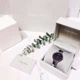 Buy Shop Calvin Klein Drift Black Dial Silver Steel Strap Watch for Women - K6S2N111 USA Online
