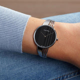 Buy Shop Calvin Klein Drift Black Dial Silver Steel Strap Watch for Women - K6S2N111 USA Online