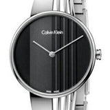 Buy Shop Calvin Klein Drift Black Dial Silver Steel Strap Watch for Women - K6S2N111 USA Online