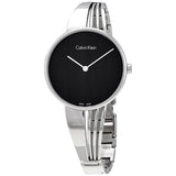 Buy Shop Calvin Klein Drift Black Dial Silver Steel Strap Watch for Women - K6S2N111 USA Online