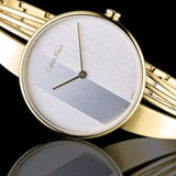 Buy Shop Calvin Klein Drift Silver Dial Gold Steel Strap Watch for Women - K6S2N516 USA Online