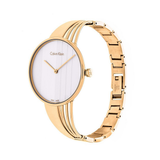 Buy Shop Calvin Klein Drift Silver Dial Gold Steel Strap Watch for Women - K6S2N516 USA Online