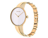 Buy Shop Calvin Klein Drift Silver Dial Gold Steel Strap Watch for Women - K6S2N516 USA Online