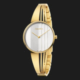 Buy Shop Calvin Klein Drift Silver Dial Gold Steel Strap Watch for Women - K6S2N516 USA Online