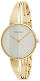 Buy Shop Calvin Klein Drift Silver Dial Gold Steel Strap Watch for Women - K6S2N516 USA Online