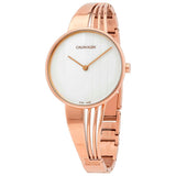 Buy Shop Calvin Klein Drift White Dial Rose Gold Steel Strap Watch for Women - K6S2N616 USA Online
