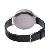 Buy Shop Calvin Klein Equal Black Dial Black Leather Strap Watch for Women - K3E231C1 USA Online