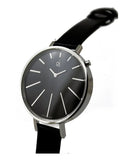 Buy Shop Calvin Klein Equal Black Dial Black Leather Strap Watch for Women - K3E231C1 USA Online