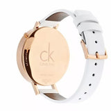 Buy Shop Calvin Klein Equal Silver Dial White Leather Strap Watch for Women - K3E236L6 USA Online
