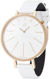Buy Shop Calvin Klein Equal Silver Dial White Leather Strap Watch for Women - K3E236L6 USA Online