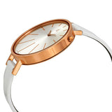 Buy Shop Calvin Klein Equal Silver Dial White Leather Strap Watch for Women - K3E236L6 USA Online