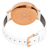 Buy Shop Calvin Klein Equal Silver Dial White Leather Strap Watch for Women - K3E236L6 USA Online