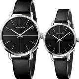 Buy Shop Calvin Klein Evan Black Dial Black Leather Strap Watch for Men - K7B211CZ USA Online