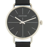 Buy Shop Calvin Klein Evan Black Dial Black Leather Strap Watch for Men - K7B211CZ USA Online