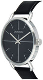 Buy Shop Calvin Klein Evan Black Dial Black Leather Strap Watch for Men - K7B211CZ USA Online