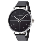 Buy Shop Calvin Klein Evan Black Dial Black Leather Strap Watch for Men - K7B211CZ USA Online