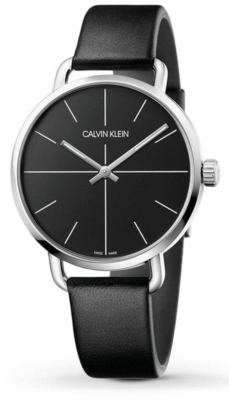 Buy Shop Calvin Klein Evan Black Dial Black Leather Strap Watch for Men - K7B211CZ USA Online
