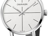 Buy Shop Calvin Klein Evan White Dial Black Leather Strap Watch for Women - K7B231CY USA Online
