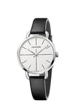 Buy Shop Calvin Klein Evan White Dial Black Leather Strap Watch for Women - K7B231CY USA Online