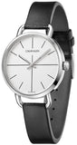 Buy Shop Calvin Klein Evan White Dial Black Leather Strap Watch for Women - K7B231CY USA Online