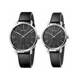 Buy Shop Calvin Klein Even Black Dial Black Leather Strap Watch for Women - K7B211C1 USA Online
