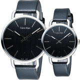 Buy Shop Calvin Klein Even Black Dial Black Leather Strap Watch for Women - K7B211C1 USA Online