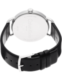 Buy Shop Calvin Klein Even Black Dial Black Leather Strap Watch for Women - K7B211C1 USA Online