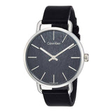 Buy Shop Calvin Klein Even Black Dial Black Leather Strap Watch for Women - K7B211C1 USA Online