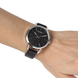 Buy Shop Calvin Klein Even Black Dial Black Leather Strap Watch for Women - K7B231C1 USA Online