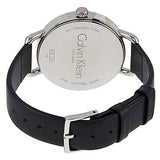 Buy Shop Calvin Klein Even Black Dial Black Leather Strap Watch for Women - K7B231C1 USA Online