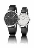 Buy Shop Calvin Klein Even Black Dial Black Leather Strap Watch for Women - K7B231C1 USA Online