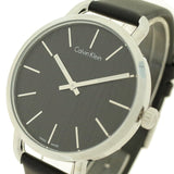 Buy Shop Calvin Klein Even Black Dial Black Leather Strap Watch for Women - K7B231C1 USA Online