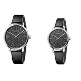 Buy Shop Calvin Klein Even Black Dial Black Leather Strap Watch for Women - K7B231C1 USA Online