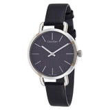 Buy Shop Calvin Klein Even Black Dial Black Leather Strap Watch for Women - K7B231C1 USA Online