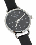 Buy Shop Calvin Klein Even Black Dial Black Leather Strap Watch for Women - K7B231CZ USA Online