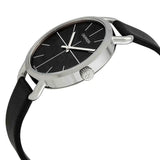 Buy Shop Calvin Klein Even Black Dial Black Leather Strap Watch for Women - K7B231CZ USA Online