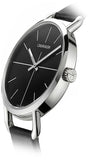 Buy Shop Calvin Klein Even Black Dial Black Leather Strap Watch for Women - K7B231CZ USA Online